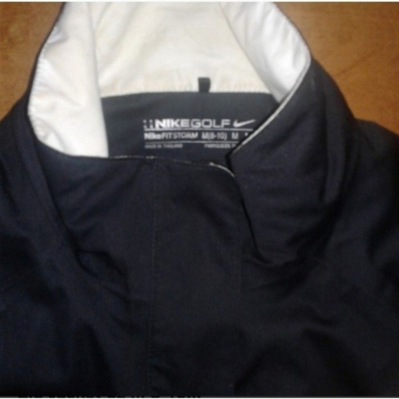Nike Golf Storm Fit Full Zip Jacket womens Sz M 8-10 windbreaker Black white - Picture 5 of 9